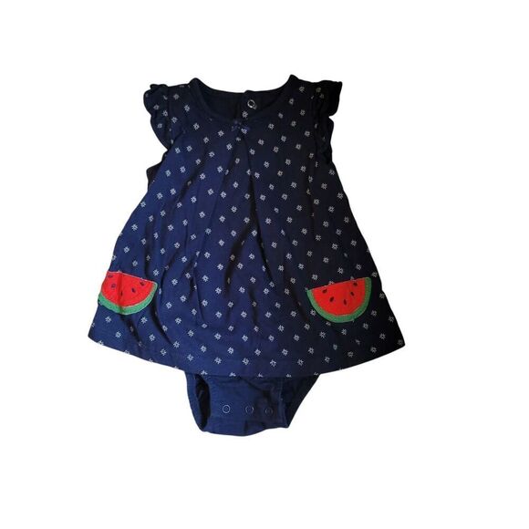 Child of Mine Blue Watermelon One Piece Dress Size 12M - Picture 1 of 3